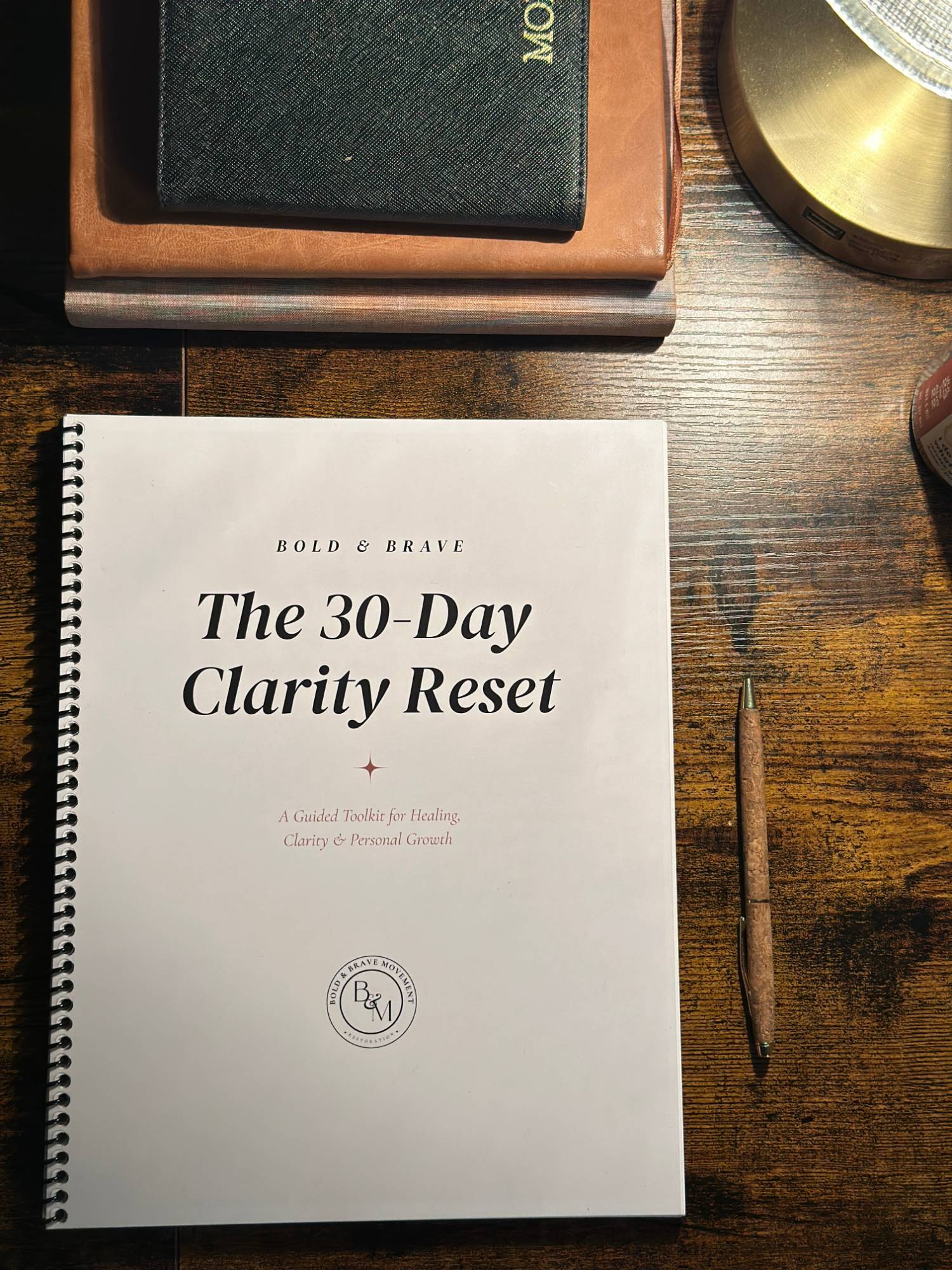 The 30-Day Clarity Reset spiral workbook